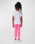 Image 2 of 2: Terez Girl's Barbie Girl Pink Leggings, Size 2T-6