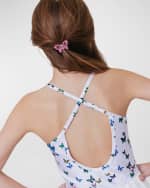 Image 3 of 5: Terez Girl's White Butterflies Tennis Dress, Size 2T-12