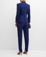 Image 3 of 6: Ralph Lauren Collection Penney Crystal Embroidered Single-Breasted Blazer Jacket