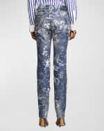 Image 3 of 5: Ralph Lauren Collection Embellished 160 Slim Denim Jeans