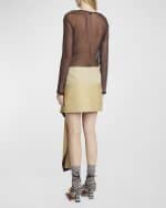 Image 3 of 6: Dries Van Noten Salbini Satin Drape Mini Skirt