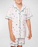 Image 4 of 4: Petite Plume Kid's Printed Shorts Set, Size 6M-14