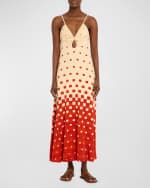 Image 2 of 5: Johanna Ortiz Rhythmn Oasis Gradient Keyhole Maxi Dress