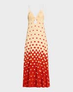 Image 1 of 5: Johanna Ortiz Rhythmn Oasis Gradient Keyhole Maxi Dress