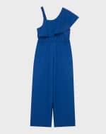 Image 2 of 4: Habitual Girl's Twisted Wide-Leg Cotton-Blend Jumpsuit, Size 10-16