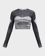 Image 1 of 7: adidas by Stella McCartney TrueStrength Seamless Space-Dyed Yoga Crop Top