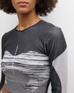 Image 6 of 7: adidas by Stella McCartney TrueStrength Seamless Space-Dyed Yoga Crop Top