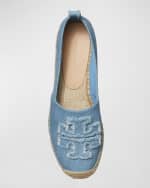 Image 4 of 4: Tory Burch Double T Denim Espadrilles