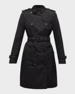 Image 1 of 6: Burberry Kensington Double-Breasted Trench Coat