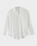 Image 1 of 5: LK Bennett Beatrice Button-Down Cotton Shirt