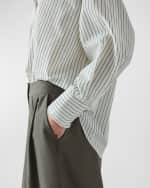 Image 5 of 5: LK Bennett Bextor Oversized Striped Shirt