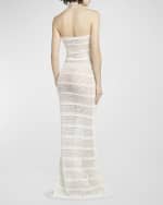 Image 4 of 6: TOM FORD Crochet Knit Halter Gown