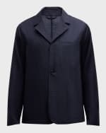 Image 1 of 5: Officine Generale Men's Sycamore Fresco Wool Jacket