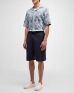 Image 5 of 6: Officine Generale Men's Hank Fresco Wool Shorts