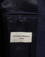 Image 4 of 6: Officine Generale Men's Nehemiah Seersucker Sport Coat