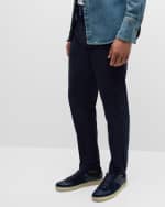 Image 4 of 6: Officine Generale Men's Joseph Cotton Seersucker Pants