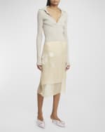 Image 5 of 6: Givenchy Iris Double-Layered Midi Skirt