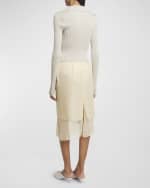 Image 3 of 6: Givenchy Iris Double-Layered Midi Skirt