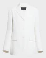 Image 1 of 6: Proenza Schouler Sandis Cotton Viscose Suiting Blazer