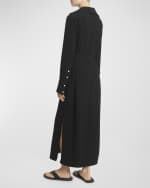 Image 4 of 6: Proenza Schouler Vanessa Jonny Collar Self-Tie Crepe Dress