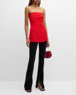 Image 4 of 5: Proenza Schouler Matte Viscose Crepe Strapless Top