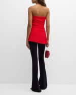 Image 2 of 5: Proenza Schouler Matte Viscose Crepe Strapless Top