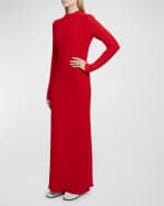 Image 5 of 6: Proenza Schouler Lara Boucle Cut-Out Back Maxi Dress
