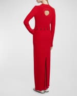 Image 3 of 6: Proenza Schouler Lara Boucle Cut-Out Back Maxi Dress