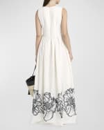 Image 4 of 6: Kiton Sleeveless Floral Embroidered Maxi Dress