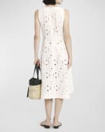 Image 4 of 6: Kiton V-Neck Sengale Lace Sleeveless Dress