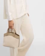 Image 3 of 5: Savette Tondo Small Canvas Tote Bag