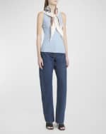 Image 4 of 4: Ferragamo Daylight Silk Square Scarf