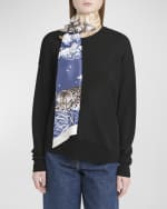 Image 2 of 3: Ferragamo Daylight Silk Skinny Scarf