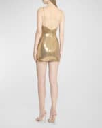 Image 3 of 6: Alex Perry Sequin Cowl-Neck Sleeveless Mini Dress