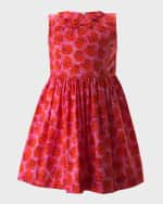 Image 1 of 2: Rachel Riley Girl's Classic Rose-Print Sleeveless Dress, Size 2-10