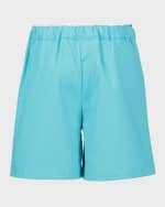 Image 2 of 2: Rachel Riley Boy's Solid Cotton Shorts, Size 2-10