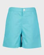 Image 1 of 2: Rachel Riley Boy's Solid Cotton Shorts, Size 2-10