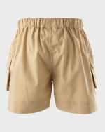 Image 2 of 2: Rachel Riley Boy's Cargo Cotton Shorts, Size 6M-6