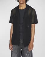 Image 1 of 2: Ksubi Men's Mesh Knit Resort Shirt