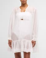 Image 5 of 6: Cinq a Sept Scottie Mini Sun Dress Coverup