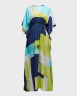 Image 2 of 6: Lenny Niemeyer Rushed Kaftan Maxi Dress