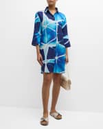 Image 2 of 6: Lenny Niemeyer Tie-Dye Geometric Basic Shirtdress