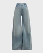Image 1 of 6: FRAME The Extra Wide-Leg Jeans