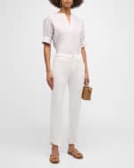 Image 5 of 6: FRAME Le High Straight Cascade Hem Jeans