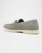 Image 2 of 5: Ferragamo Men's Cosimo Leather Gancini Bit Loafers