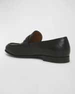 Image 2 of 5: Valentino Garavani Men's Tonal VLogo Leather Loafers