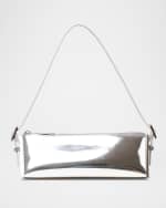 Image 1 of 5: Benedetta Bruzziches Joy Zip Metallic Leather Shoulder Bag