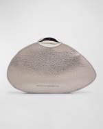 Image 1 of 6: Benedetta Bruzziches Belle de Jour Ariel Metallic Pouch Clutch Bag