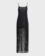 Image 1 of 6: SIMONMILLER Zodiac Draped Fringe Gown