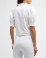 Image 5 of 6: Cinq a Sept Anabella Short-Sleeve Zip-Front Jacket